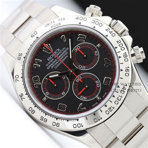 rolex 18kt white gold daytona black red dial fake|daytona white gold oysterflex.